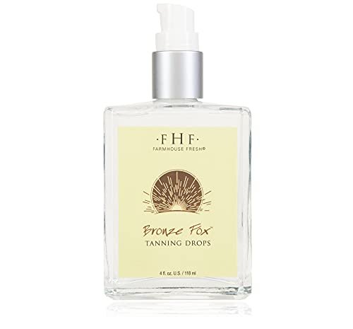 FarmHouse Fresh Self-Tanner with Vitamin E Oil & Aloe Vera - Bronze Fox Tanning Drops, 4 Fl Oz Avelisse