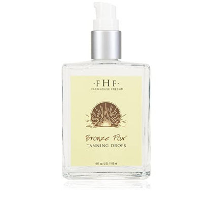 FarmHouse Fresh Self-Tanner with Vitamin E Oil & Aloe Vera - Bronze Fox Tanning Drops, 4 Fl Oz Avelisse