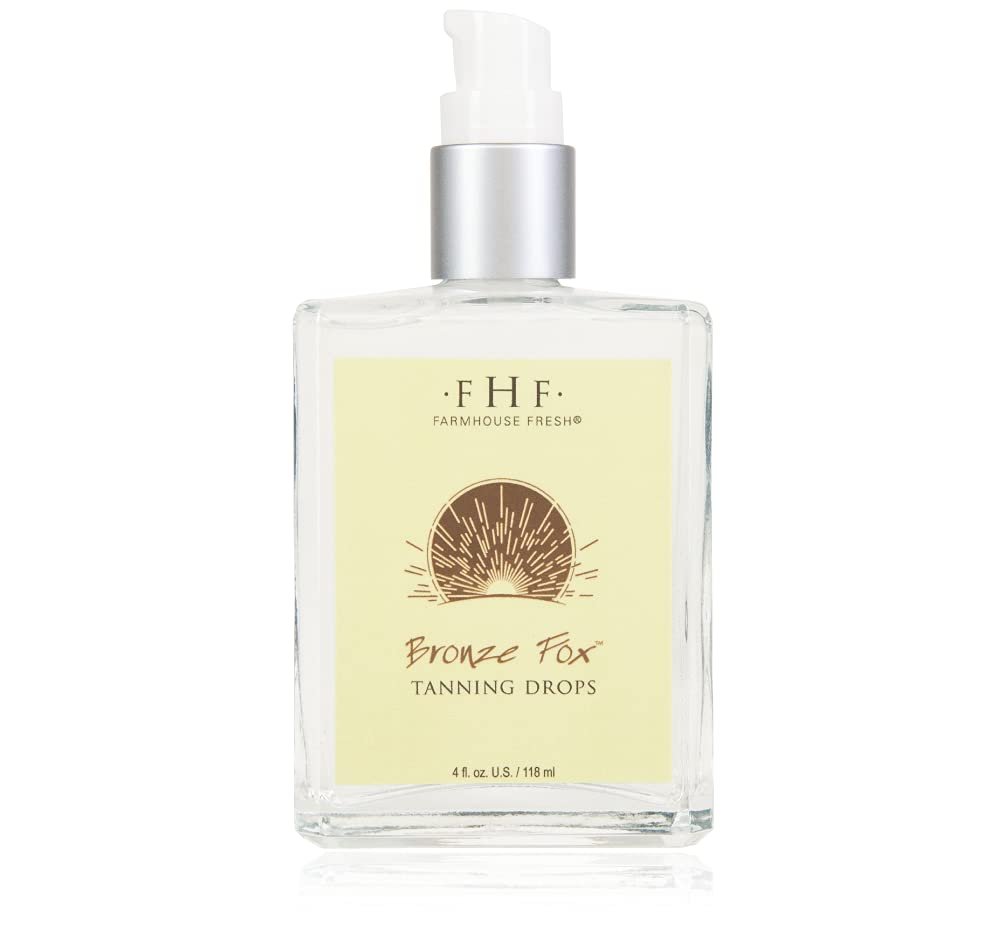 FarmHouse Fresh Self-Tanner with Vitamin E Oil & Aloe Vera - Bronze Fox Tanning Drops, 4 Fl Oz Avelisse