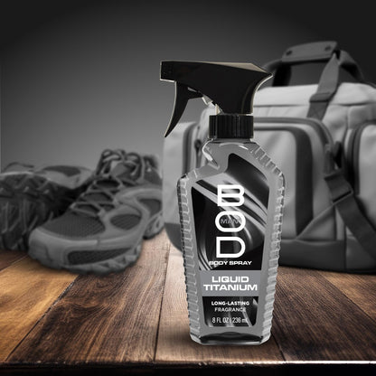 BOD Man Liquid Titanium Fragrance Body Spray for Men, 8 oz