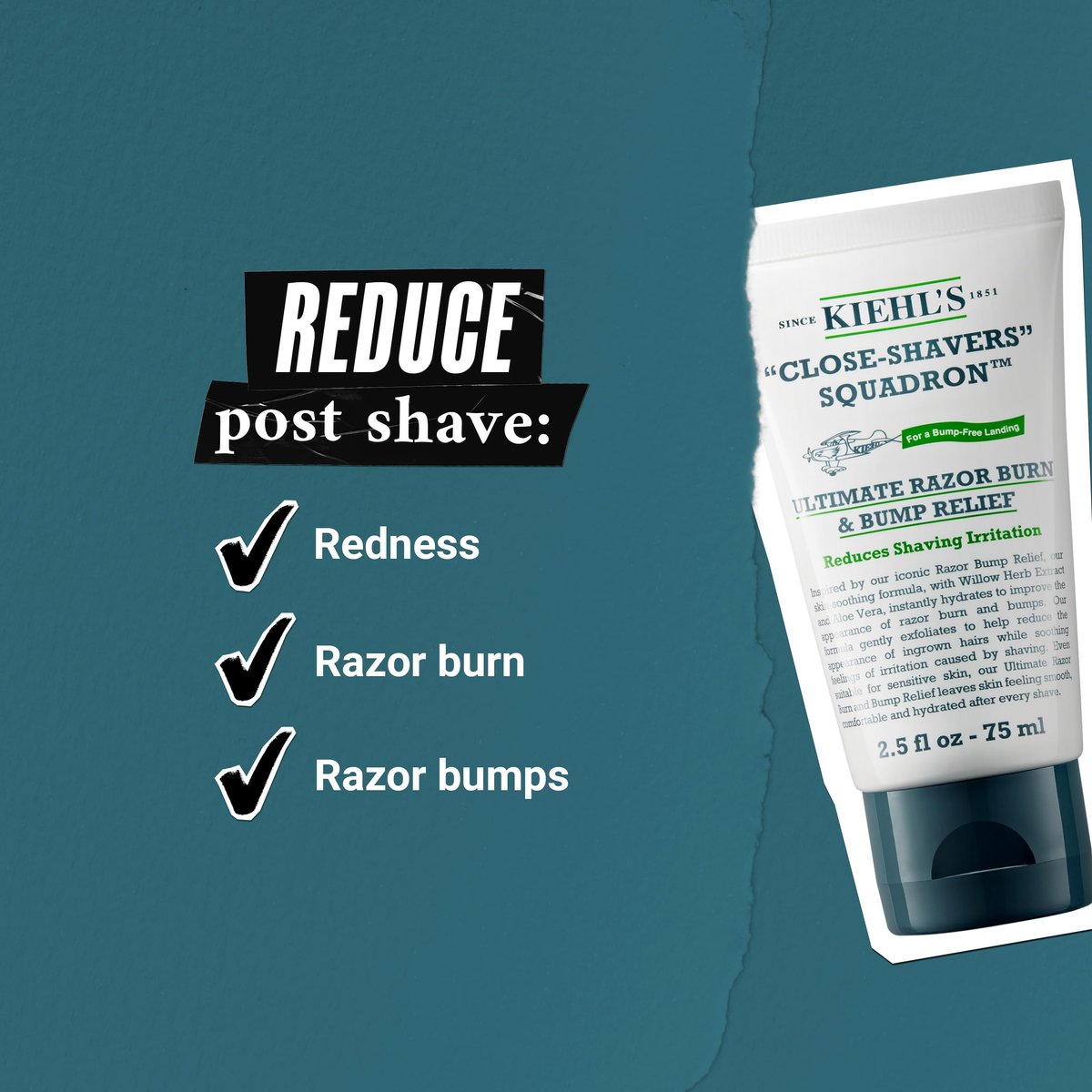 Kiehl's Ultimate Razor Burn & Bump Relief Nourishing After Shave Cream – 2.5 fl oz Avelisse
