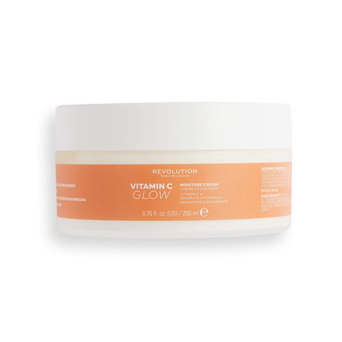 Revolution Body Skincare Vitamin C Glow Moisture Cream 200ml – Brightening & Hydrating Body Moisturizer - görsel 1