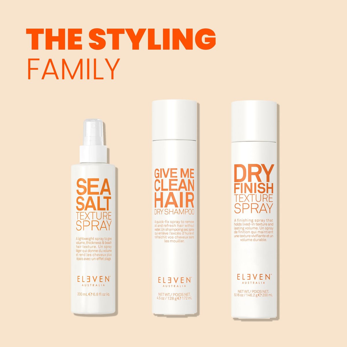 ELEVEN AUSTRALIA Dry Finish Texture Spray - Volumizing Finishing Spray for Women, Matte Finish for All Hair Types, Lightweight, Non-Greasy Formula - 5 oz Avelisse