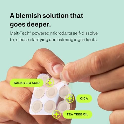 Peach Slices Deep Blemish Microdarts - Early Stage Pimple Patches with Salicylic Acid, Niacinamide, Hyaluronic Acid, Tea Tree Oil & Cica - Vegan & Cruelty Free Korean Skin Care (9 ct) - görsel 8