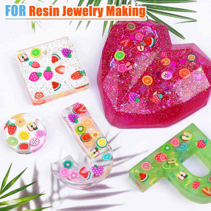 Acejoz 12000 Pcs 15 Styles Assorted Fimo Slices for DIY Slime, Nail Art, Lip Gloss & Cellphone Decorations