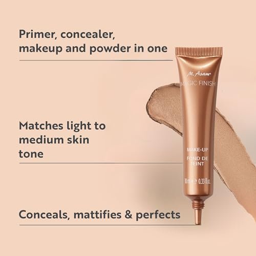 M. Asam Magic Finish Make-up Mousse - 4in1 Primer, Foundation, Concealer & Powder - Buildable Coverage, Adapts to Light Skin Tones, 0.33 Fl Oz - görsel 4