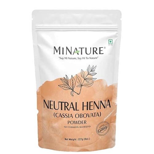 Minature Pure Neutral Henna Powder (Cassia Obovata) – Natural Hair Conditioner & Scalp Mask, Adds No Color, 100% Herbal, Unisex, 227g (8 oz) Avelisse