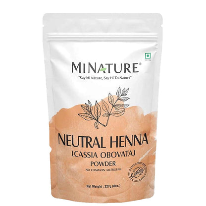 Minature Pure Neutral Henna Powder (Cassia Obovata) – Natural Hair Conditioner & Scalp Mask, Adds No Color, 100% Herbal, Unisex, 227g (8 oz) Avelisse