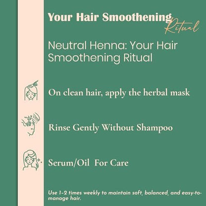 Minature Pure Neutral Henna Powder (Cassia Obovata) – Natural Hair Conditioner & Scalp Mask, Adds No Color, 100% Herbal, Unisex, 227g (8 oz) Avelisse