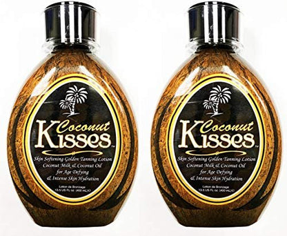 Ed Hardy Coconut Kisses Golden Tanning Lotion (13.5 oz, Pack of 2) – Tropical Bronzing & Moisture Avelisse