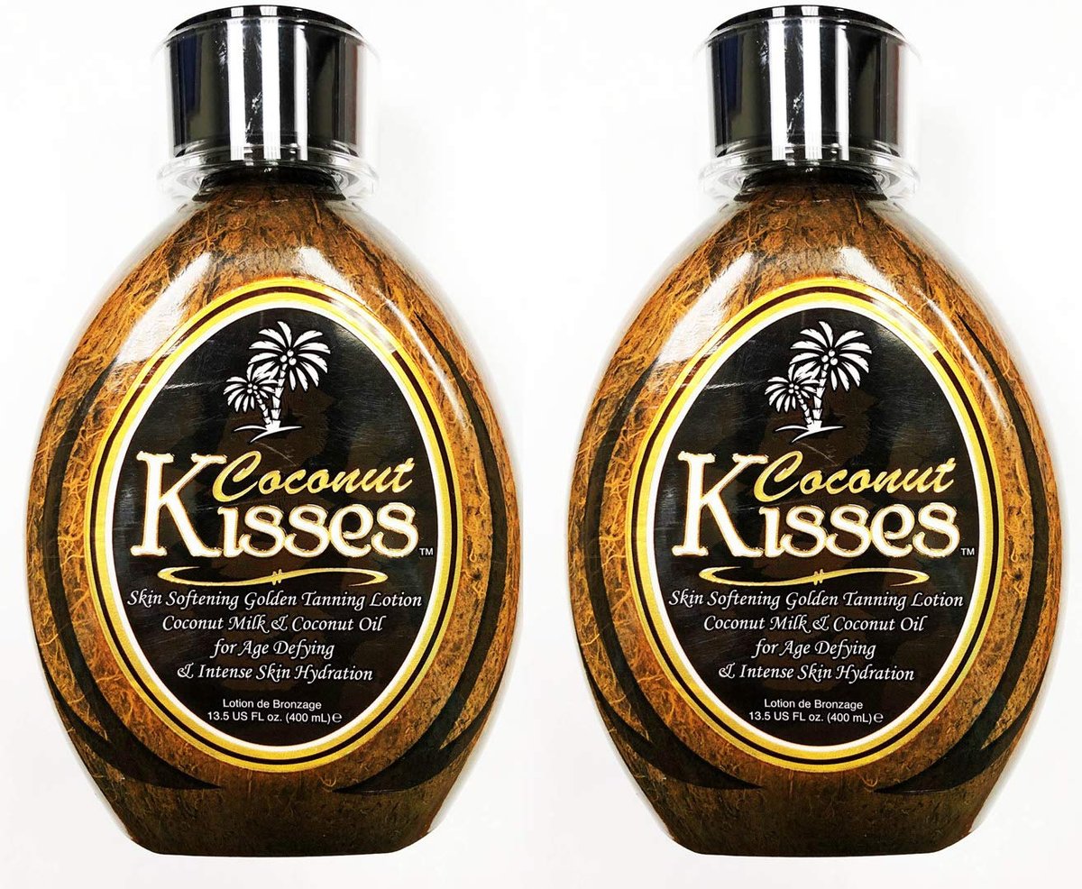 Ed Hardy Coconut Kisses Golden Tanning Lotion (13.5 oz, Pack of 2) – Tropical Bronzing & Moisture Avelisse