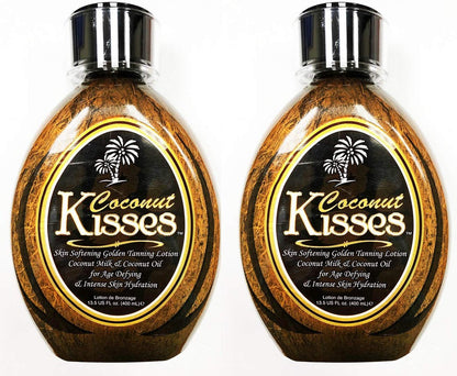 Ed Hardy Coconut Kisses Golden Tanning Lotion (13.5 oz, Pack of 2) – Tropical Bronzing & Moisture Avelisse