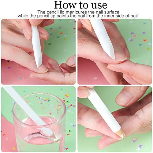 Maitys 2-in-1 Nail Whitening Pencil with Cuticle Pusher (2 Pack) - DIY Manicure Essential - görsel 6