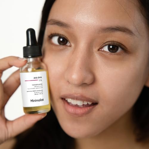 Minimalist Daily Exfoliator AHA BHA 10% Face Serum – Gentle Exfoliation for Beginners, Radiant & Youthful Skin, 1 Fl Oz Avelisse