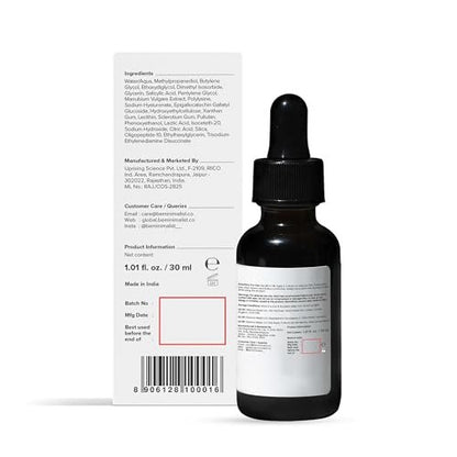 Minimalist Salicylic Acid 2% Serum for Acne, Blackheads & Open Pores – BHA Liquid Exfoliant for Oily & Acne-Prone Skin, 1 Fl Oz/30ml
