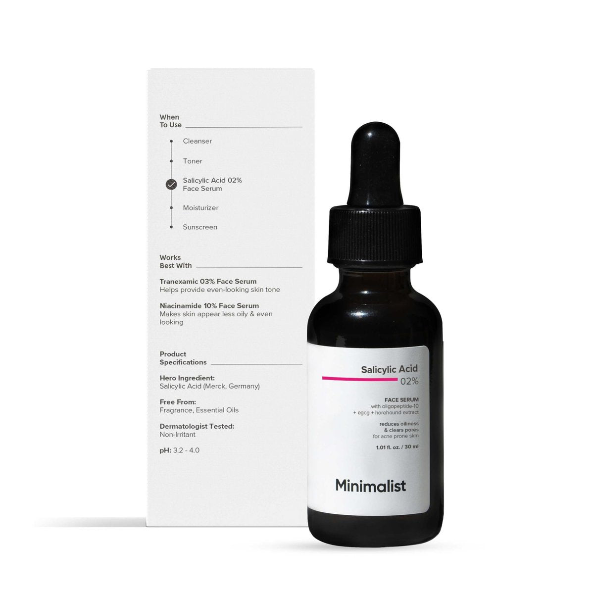 Minimalist Salicylic Acid 2% Serum for Acne, Blackheads & Open Pores – BHA Liquid Exfoliant for Oily & Acne-Prone Skin, 1 Fl Oz/30ml - görsel 13