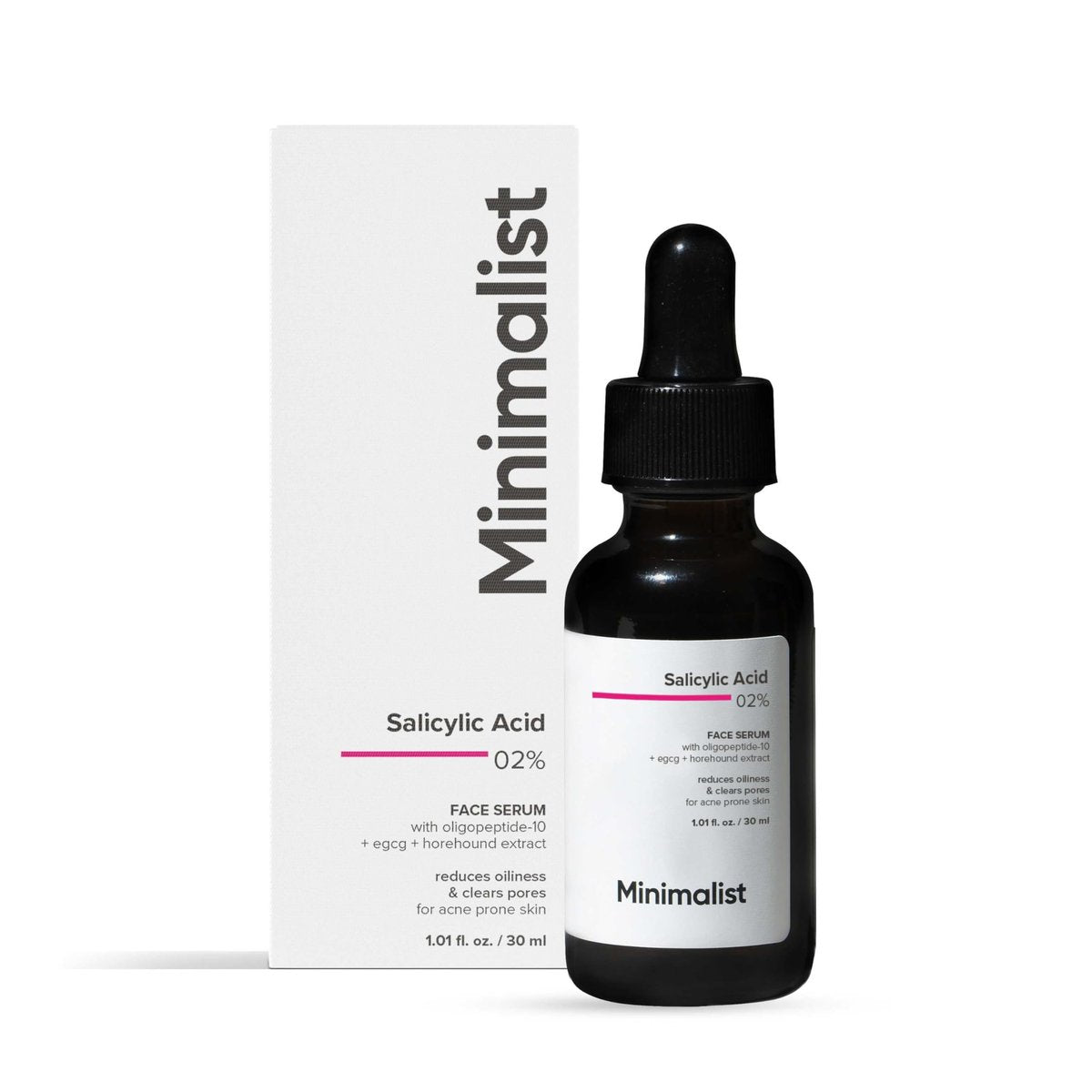Minimalist Salicylic Acid 2% Serum for Acne, Blackheads & Open Pores – BHA Liquid Exfoliant for Oily & Acne-Prone Skin, 1 Fl Oz/30ml - görsel 9