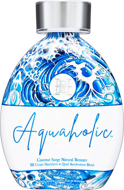 Ed Hardy Tanning Aquaholic - Coconut Surge Natural Bronzer Tanning Lotion, 13.5 oz Avelisse
