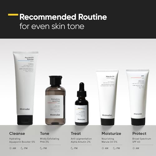 Minimalist Dark Spots Removal Serum with 2% Alpha Arbutin for Hyperpigmentation | Reduces Blemishes, Acne Marks & Tanning with Hyaluronic Acid & Butylresorcinol | For Women & Men | 1 FL OZ/30 ml - görsel 10