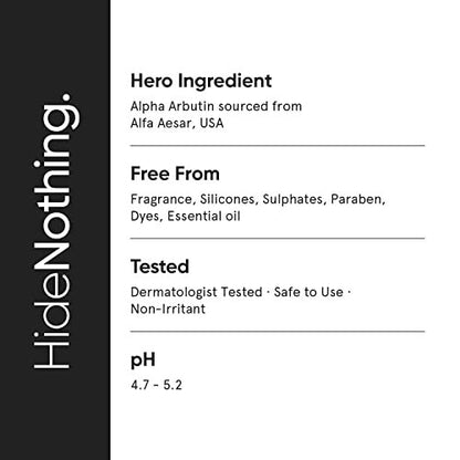 Minimalist Dark Spots Removal Serum with 2% Alpha Arbutin for Hyperpigmentation | Reduces Blemishes, Acne Marks & Tanning with Hyaluronic Acid & Butylresorcinol | For Women & Men | 1 FL OZ/30 ml