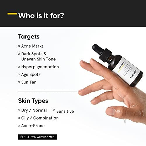 Minimalist Dark Spots Removal Serum with 2% Alpha Arbutin for Hyperpigmentation | Reduces Blemishes, Acne Marks & Tanning with Hyaluronic Acid & Butylresorcinol | For Women & Men | 1 FL OZ/30 ml - görsel 4