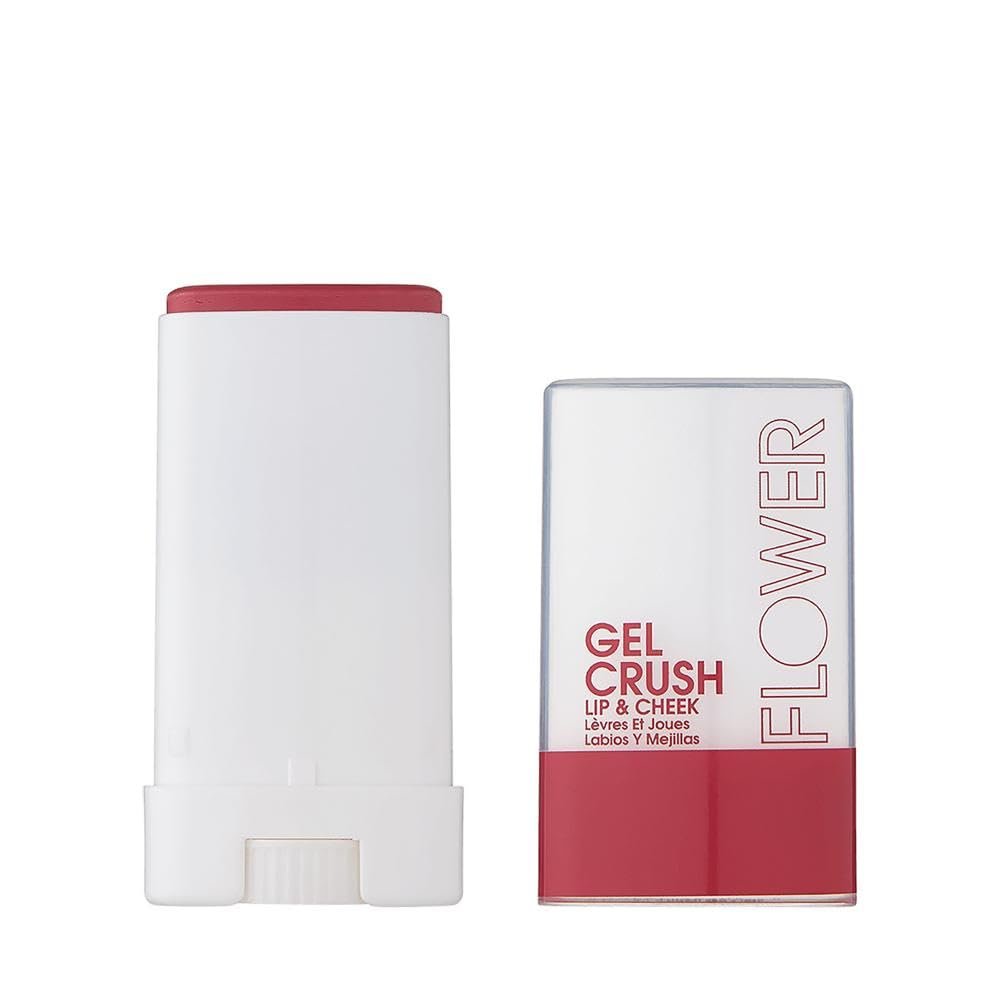 FLOWER Beauty Lip & Cheek Gel Crush - Cream Blush & Lip Tint in One Portable Multistick - Hydrating Burst of Color (Blackberry) - görsel 1