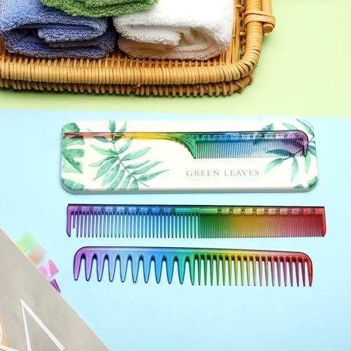 Patelai 3-Piece Rainbow Fine Tooth Comb Set - Rat Tail Styling Salon Hair Combs for Teasing, Anti-Static & Heat Resistant - görsel 8