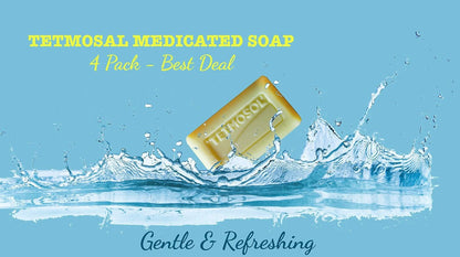 Tetmosol Medicated Soap (4-Pack) for Healthy Skin | 2.64 oz Bars