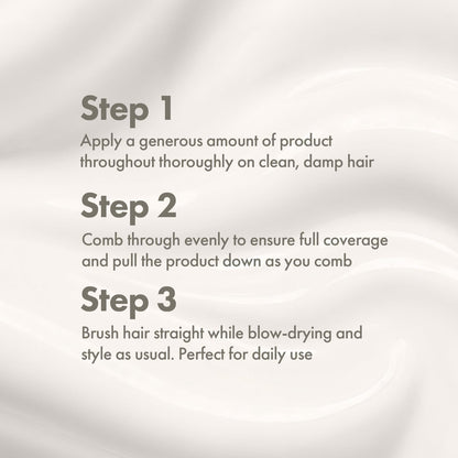 Enjoy Straightener Smoothing and Frizz Control Cream for Coarse or Curly Hair - Non-Chemical Hair Straightening Balm for Sleek and Soft Styles, 8 oz Avelisse
