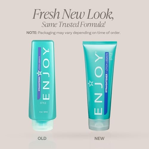Enjoy Straightener Smoothing and Frizz Control Cream for Coarse or Curly Hair - Non-Chemical Hair Straightening Balm for Sleek and Soft Styles, 8 oz Avelisse