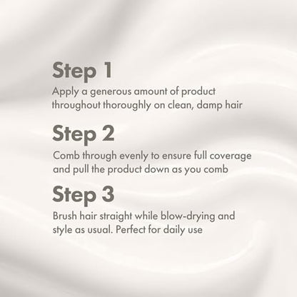 Enjoy Straightener Smoothing and Frizz Control Cream for Coarse or Curly Hair - Non-Chemical Hair Straightening Balm for Sleek and Soft Styles, 8 oz Avelisse