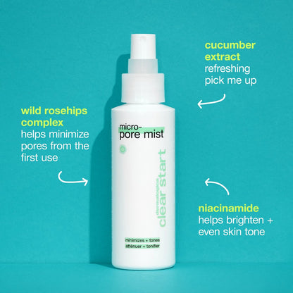 Dermalogica Clear Start Micro-Pore Mist - Facial Toner Mist with Niacinamide & Witch Hazel for Minimizing Pores, Brightening & Evening Skin Tone Avelisse