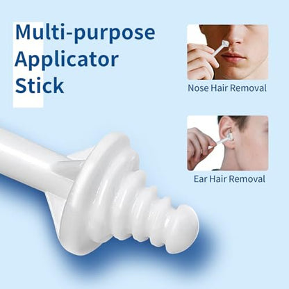 OAKEER Nose Wax Sticks - 60 Count Nose Wax Applicators for Nostril Nasal Cleaning and Ear Hair Removal, Safe & User-Friendly, Premium ABS, Non-Toxic, Effective Depilation