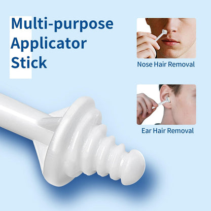 OAKEER Nose Wax Sticks - 60 Count Nose Wax Applicators for Nostril Nasal Cleaning and Ear Hair Removal, Safe & User-Friendly, Premium ABS, Non-Toxic, Effective Depilation