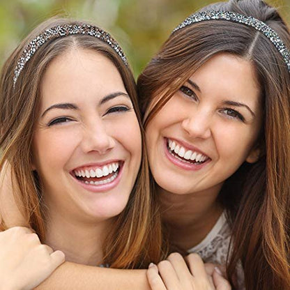 Syhood 6-Piece Sparkly Elastic Headbands for Women – Glitter Non-Slip Felt Rhinestone Hairbands for Christmas, Sports, Yoga & Gifts Avelisse