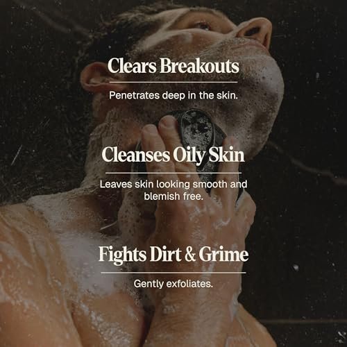 Black Wolf Charcoal Powder Face and Body Wash Bundle for Oily Skin - Deep Clean 2-Pack with Salicylic Acid to Reduce Acne Breakouts - Gift Set for Men Avelisse