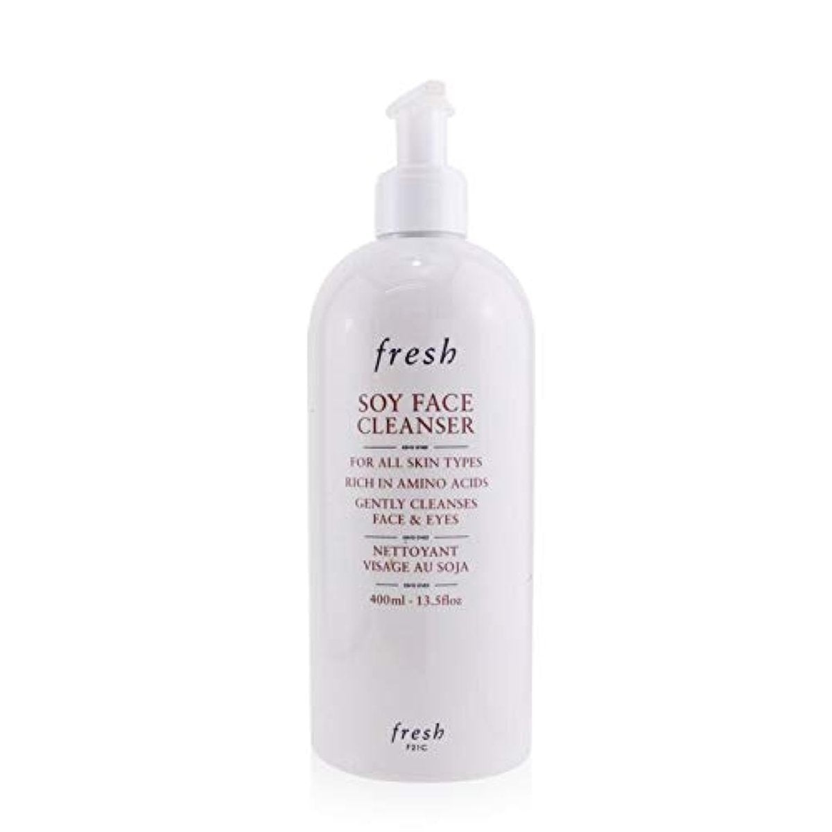 Fresh Soy Face Cleanser - 400ml/13.5oz Gentle Daily Facial Wash for All Skin Types Avelisse
