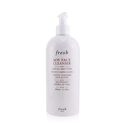 Fresh Soy Face Cleanser - 400ml/13.5oz Gentle Daily Facial Wash for All Skin Types Avelisse