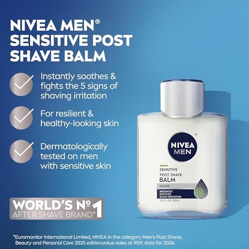 NIVEA MEN Sensitive Shaving Set: Shave Gel + Post Shave Balm for Sensitive Skin - görsel 9