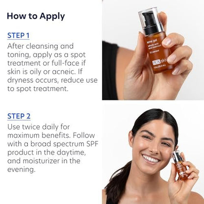 PCA SKIN Acne Gel - 2% Salicylic Acid Spot Treatment, Anti Acne Serum, Evens Skin Tone, 1 fl oz Pump Avelisse