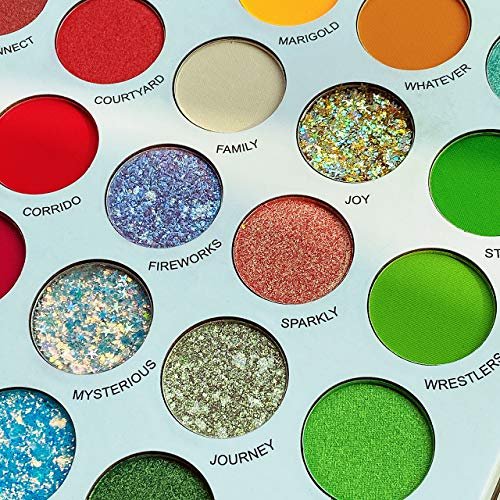 Afflano 54-Color Rainbow Eyeshadow Palette – High Pigment Neon & Glow-in-Dark Shadows for Halloween, Festival, SFX, Skull, Vampire, Emo, Goth Makeup - görsel 14