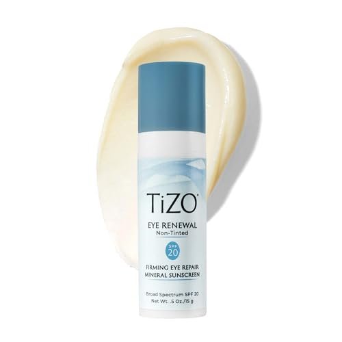 TIZO Eye Renewal SPF 20 - Mineral Eye Cream with Sunscreen, 0.5 oz / 15 g Avelisse