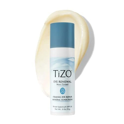 TIZO Eye Renewal SPF 20 - Mineral Eye Cream with Sunscreen, 0.5 oz / 15 g Avelisse
