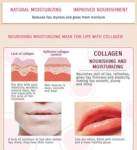 Felico Lip Mask Patches - 30 PCS Collagen Crystal Pink Care Gel Pads for Moisturizing, Anti-Wrinkle, and Hydrating Lips - görsel 4