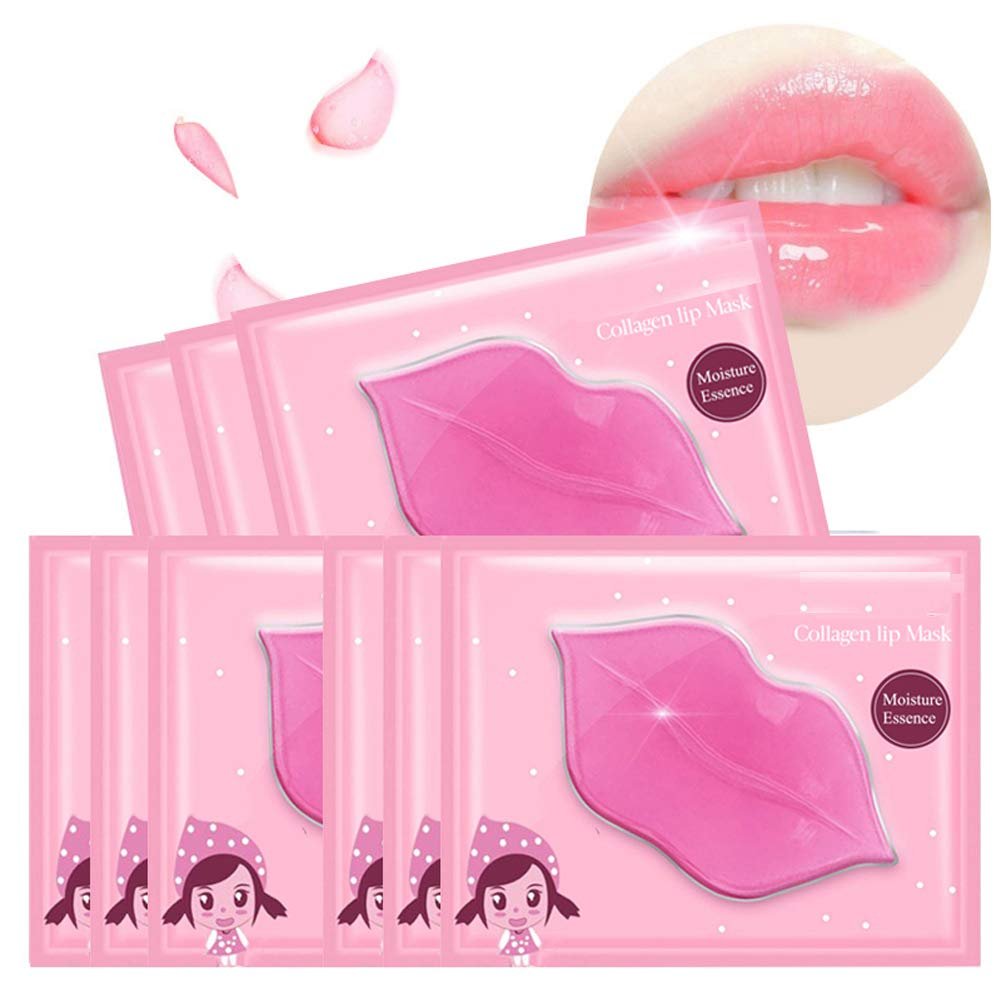 Felico Lip Mask Patches - 30 PCS Collagen Crystal Pink Care Gel Pads for Moisturizing, Anti-Wrinkle, and Hydrating Lips - görsel 1