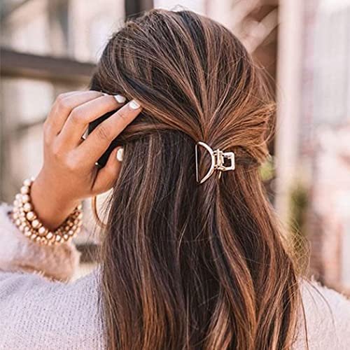 Brinie Gold Hair Claw Clips - Mini Non-Slip Acrylic Hair Clips for Women and Girls (2 Pack) - görsel 6