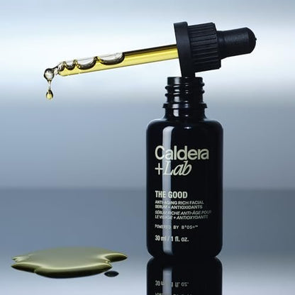 Caldera + Lab The Good | Men's Organic Moisturizing Face Serum for Dry, Sensitive, & Normal Skin – Vegan, Natural & Antioxidant Packed Skincare Facial Oil Avelisse