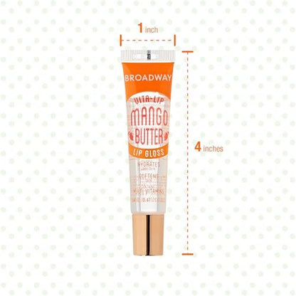 Ruby Kisses Broadway Vita-Lip Clear Lip Gloss 5-Pack: Mint, Rosehip, Coconut, Argan Oil, Mango Butter - Ultra-Hydrating High-Shine Non-Sticky Finish