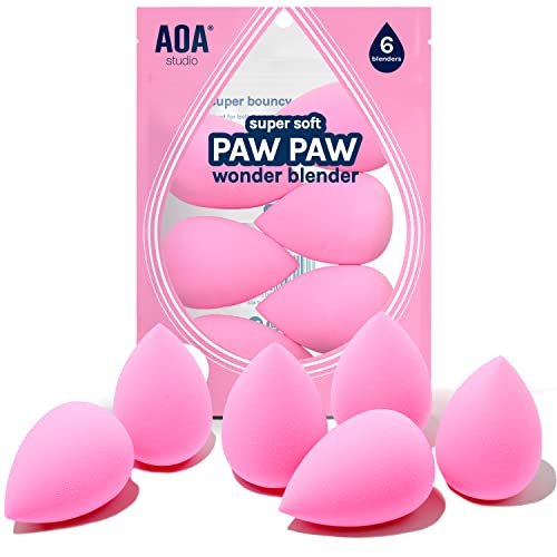 AOA Studio Collection Latex-Free Makeup Sponge Set – 6-Pack High-Definition Wonder Blenders for Cream, Powder & Liquid Foundation - görsel 1