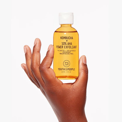Youth To The People Kombucha + 10% AHA Power Exfoliant - Overnight Resurfacing Peel with Lactic & Glycolic Acid, 4 fl oz Avelisse